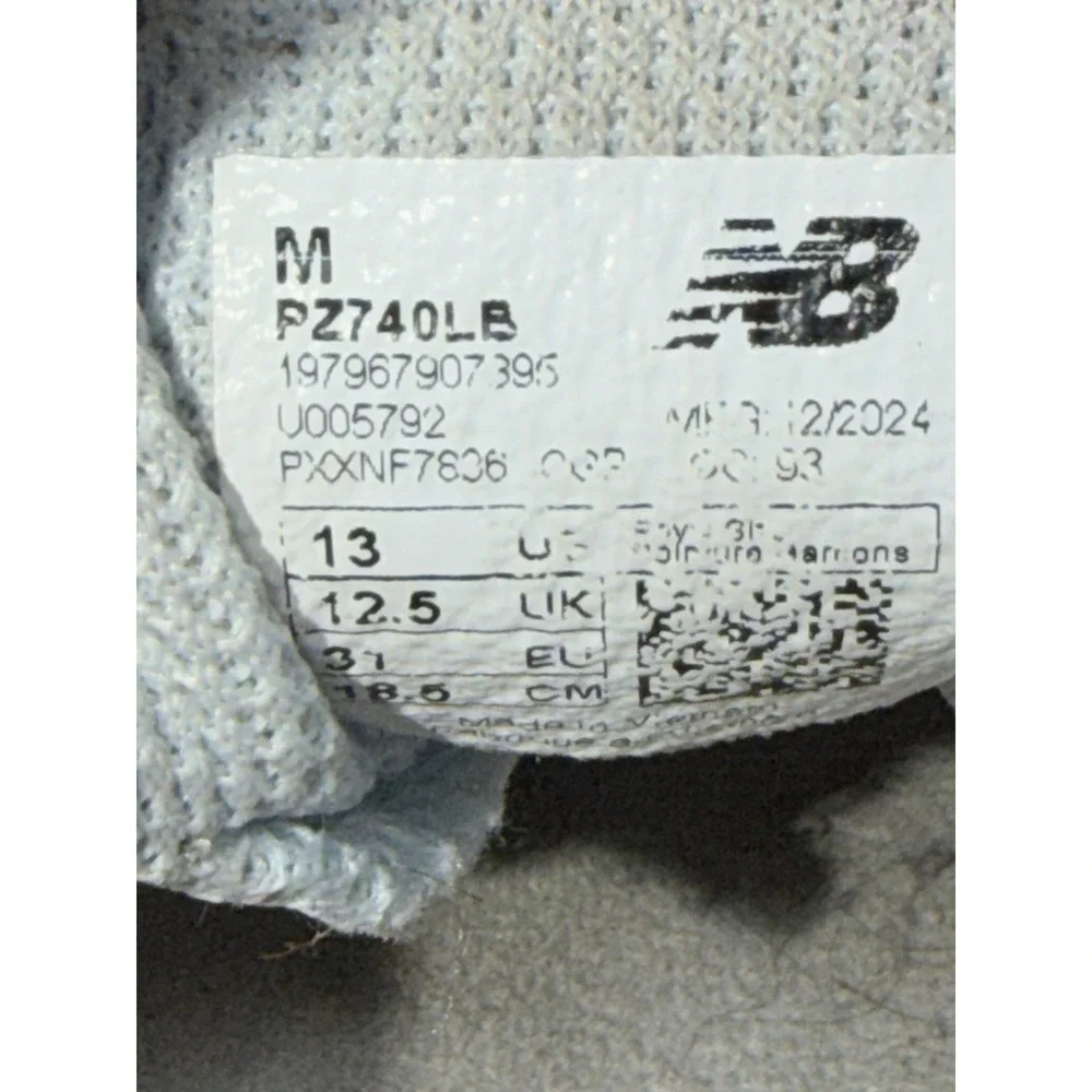 New Balance 740 Toddler Size 13C Blue Grey Walking Shoes Bungee Lace Sneakers